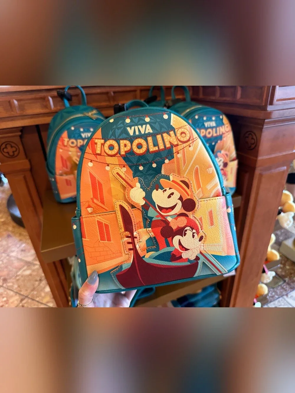 Disney Viva Topolino Minnie & Mickey Mouse Gondola Backpack